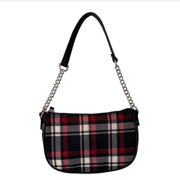 Women’s Suede Christmas Plaid (Tartan) Small Handbag in Perfect New Condition - Picture 7 of 13